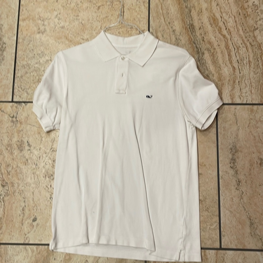 Men's Vineyard Vines White Polo sz SMall